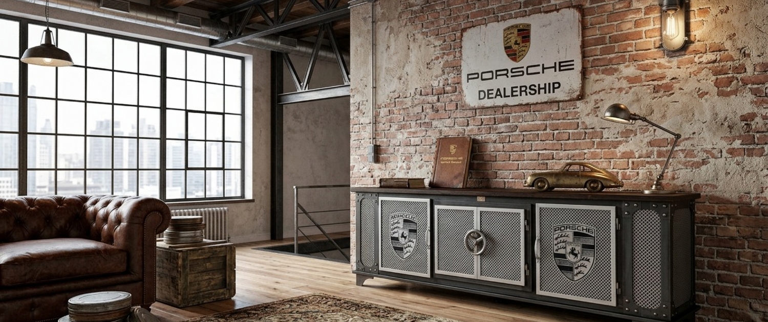 Stelle,Das,Sideboard,In,Ein,Loft.